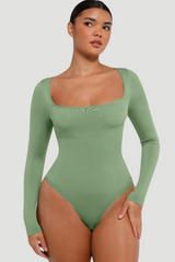 EcoSculpt Square Neck Bodysuit | Eco-Friendly Shapewear