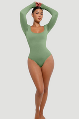 EcoSculpt Square Neck Bodysuit | Eco-Friendly Shapewear