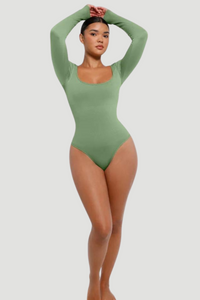 EcoSculpt Square Neck Bodysuit | Eco-Friendly Shapewear