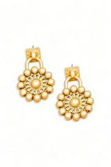 Vintage Pearl Flower Drop Earrings | Quirky & Stylish Jewelry