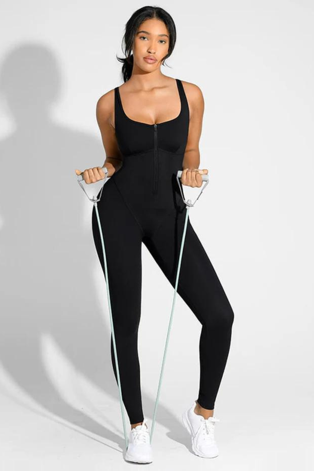 Zipper Sauna Sports Jumpsuit – Sweat-Boosting Design