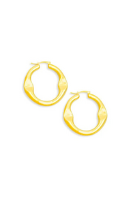 Elegant Cutout Latch Hoop Earrings | Circle Design