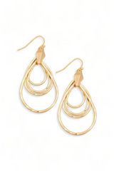 Triple Teardrop Hoop Earrings | Modern Boho Style Earrings