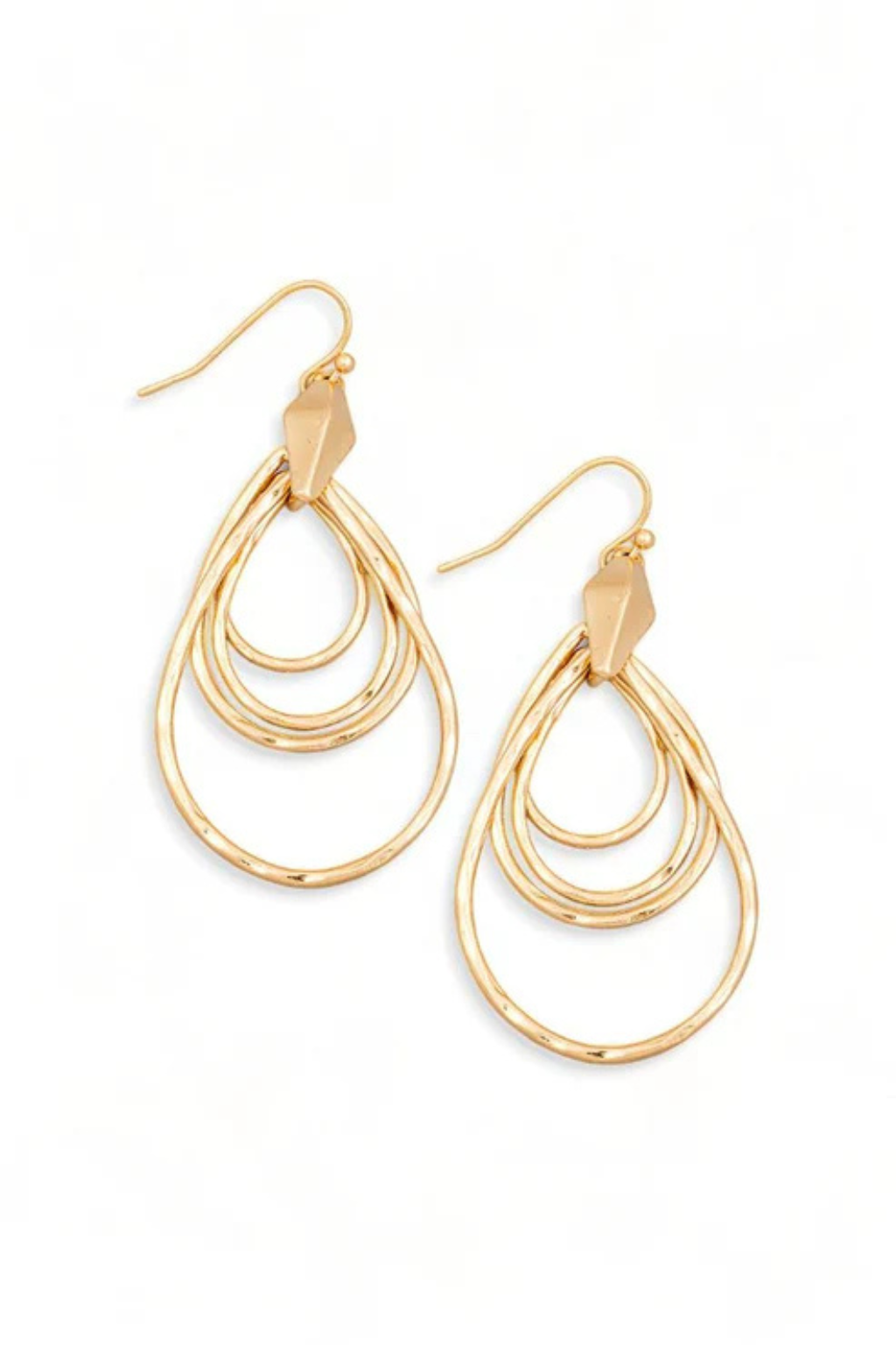 Triple Teardrop Hoop Earrings | Modern Boho Style Earrings