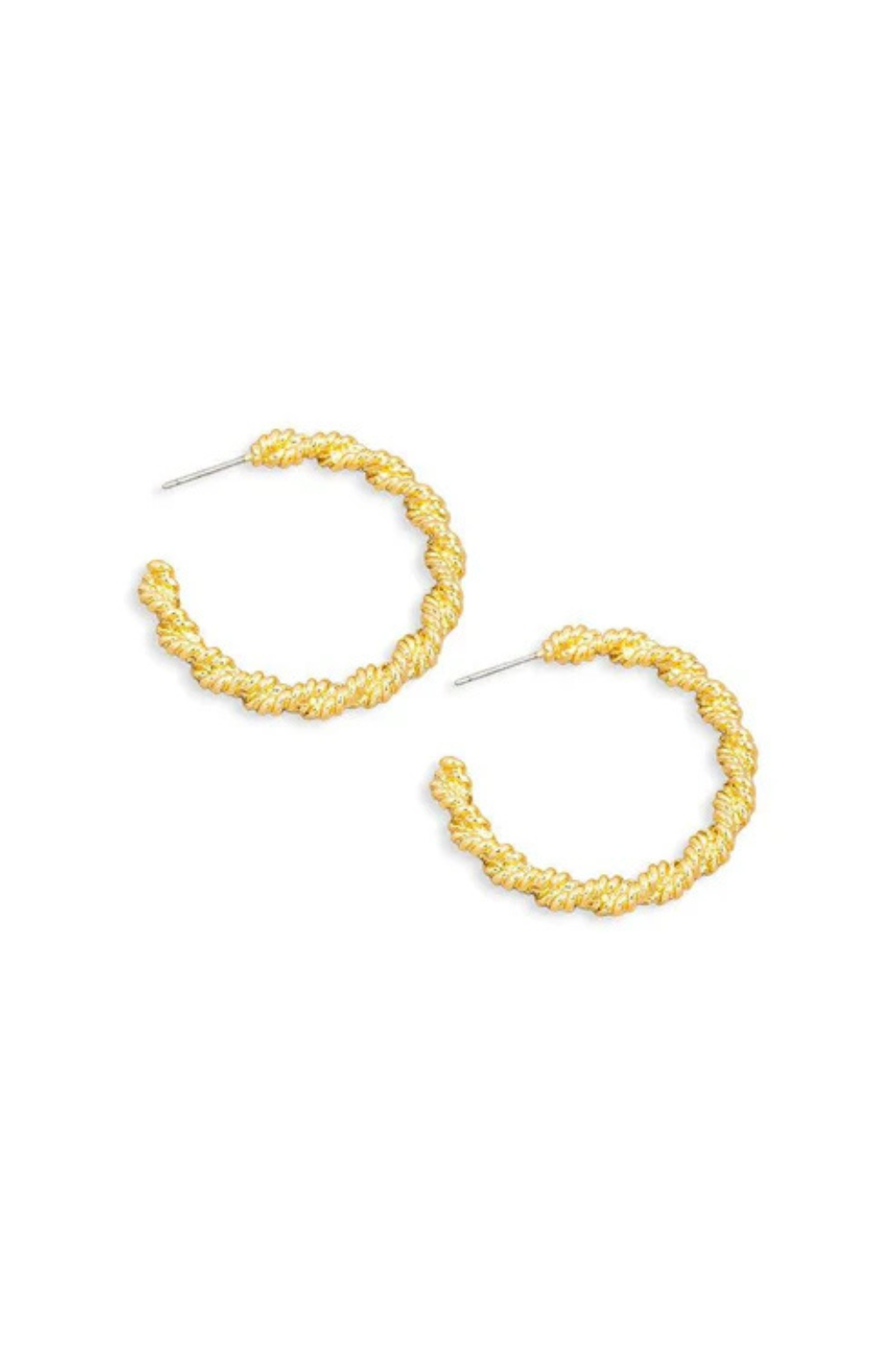 Mini Metallic Rope Hoop Earrings | Stylish Twist Hoops