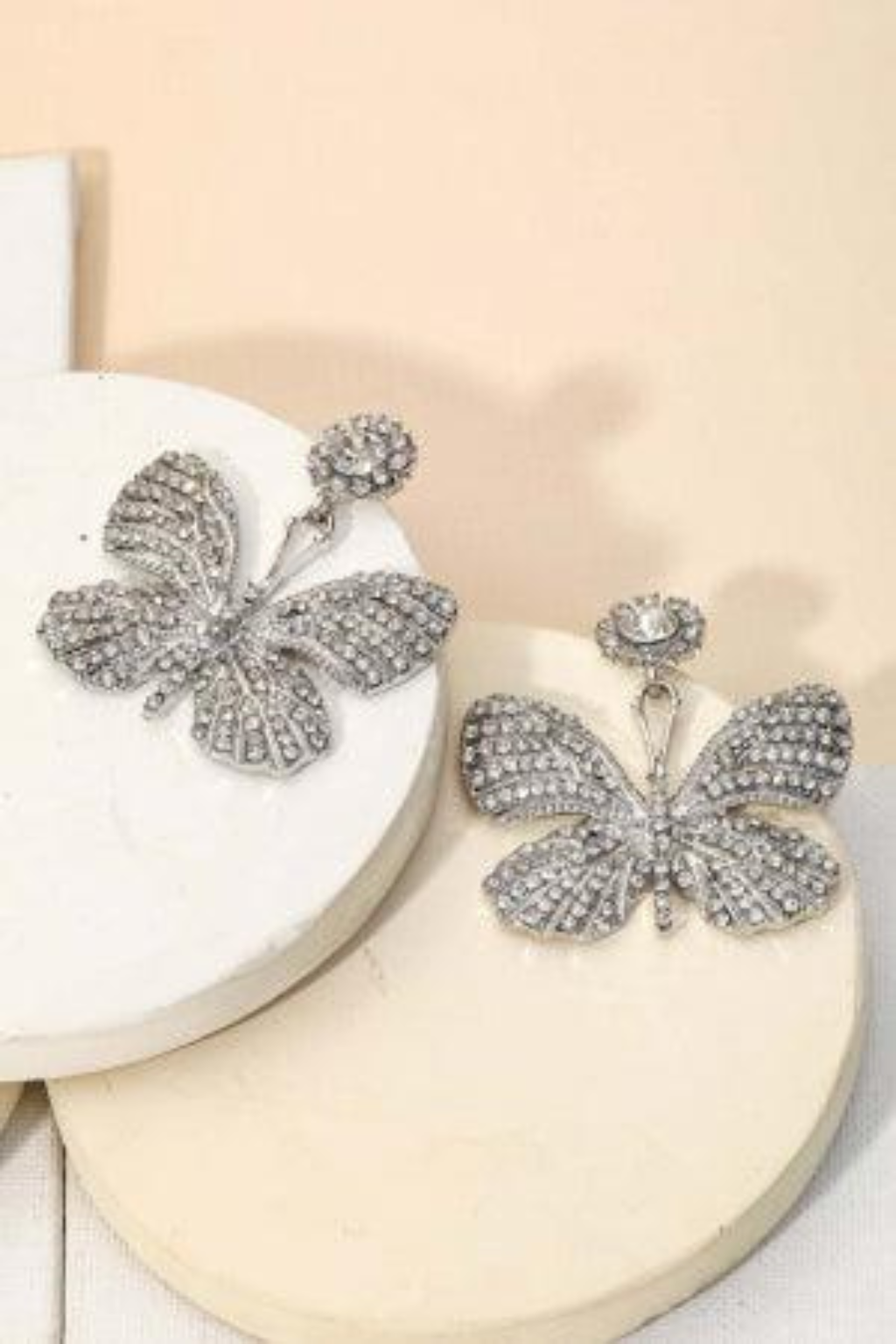 Crystal Rhinestone Butterfly Earrings | Elegant Sparkle Jewelry