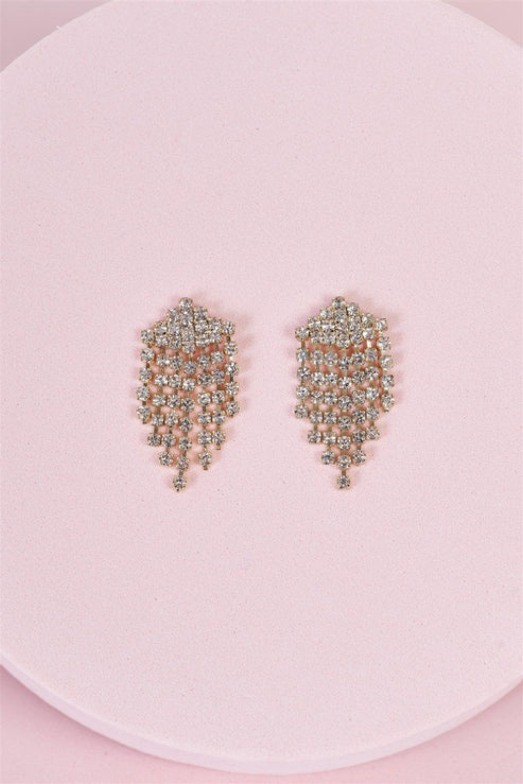 Golden Drape Earrings | Elegant Rhinestone Drop Earrings