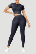 FlexFit High Waist Yoga Set – Moisture Wicking & Compression