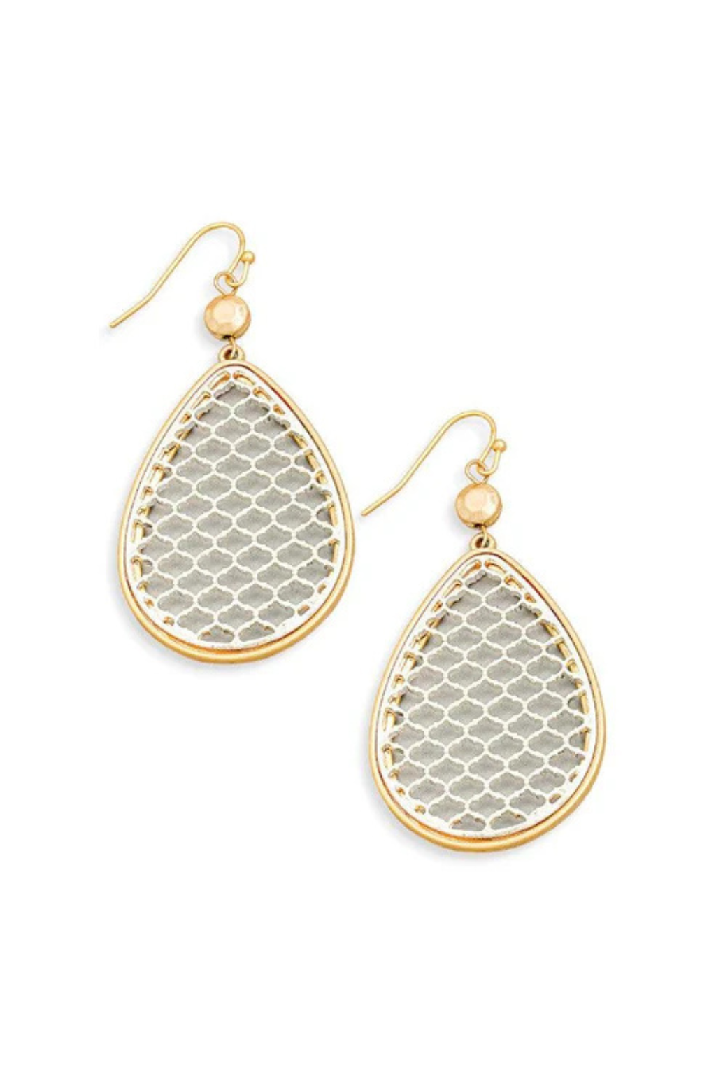 Gold Mesh Teardrop Filigree Earrings | Lightweight Statement Jewelry