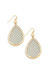 Gold Mesh Teardrop Filigree Earrings | Lightweight Statement Jewelry