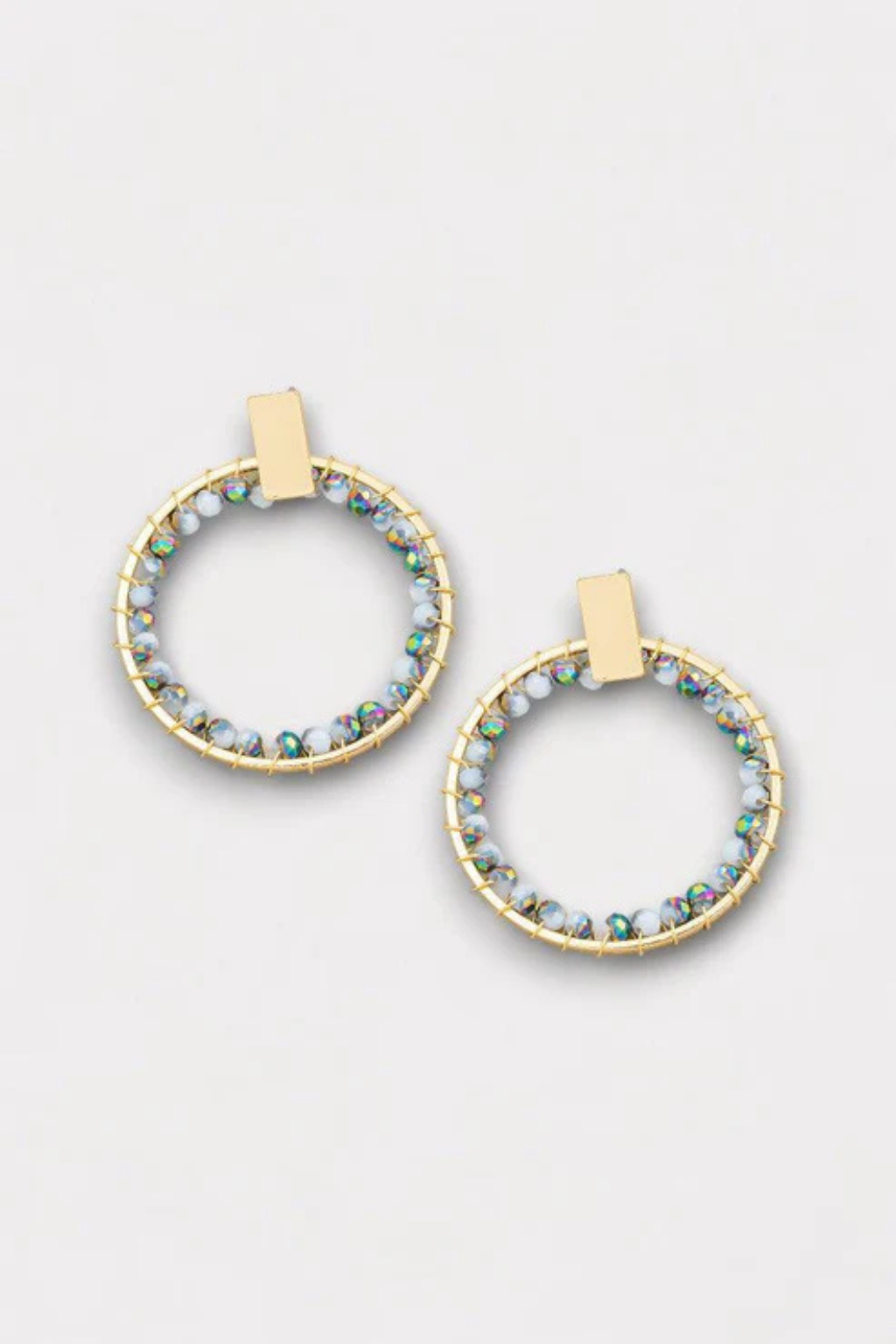 Boho Glass Beaded Hoop Earrings – Festival Style Jewelry