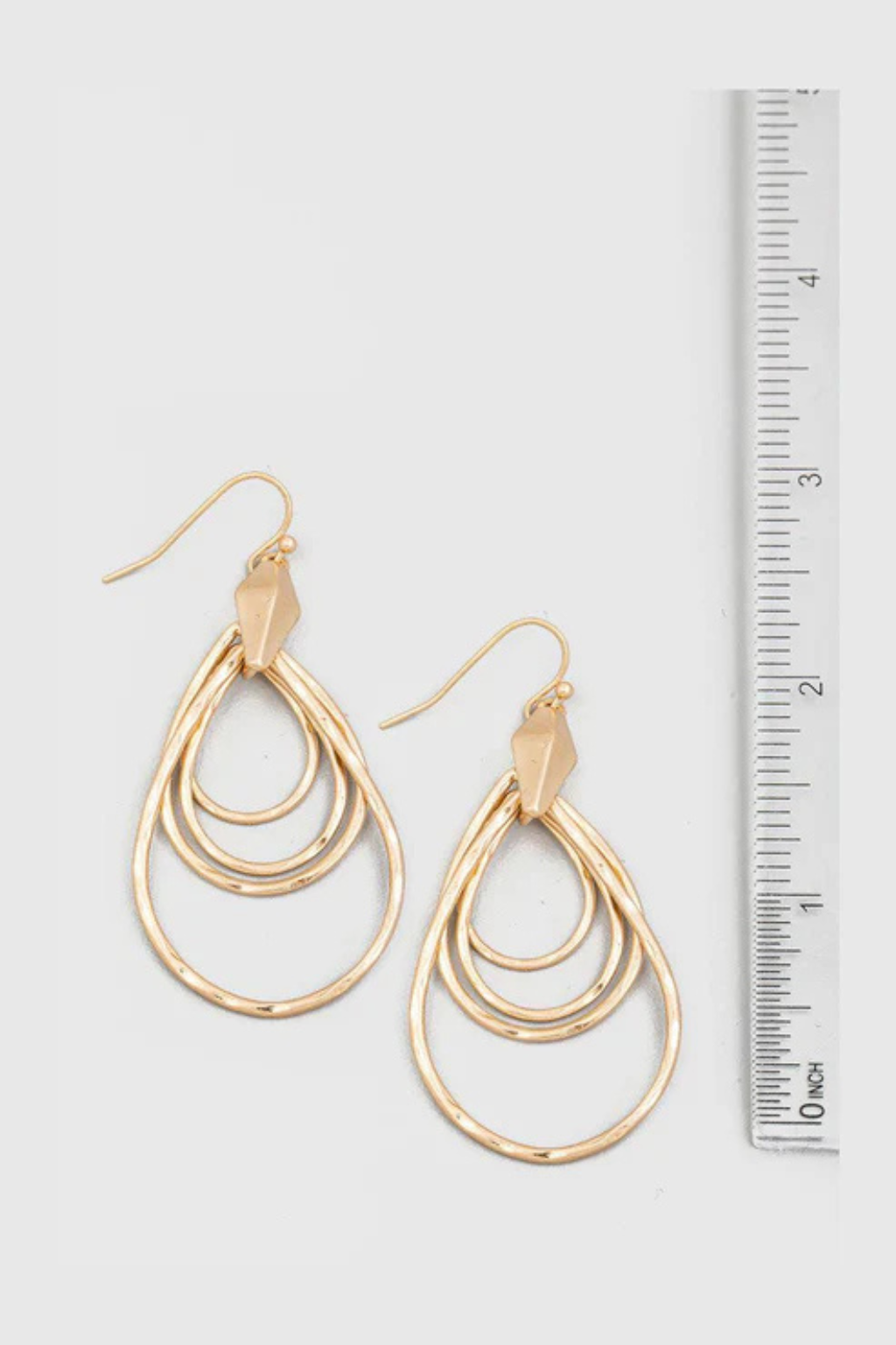 Triple Teardrop Hoop Earrings | Modern Boho Style Earrings