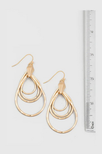 Triple Teardrop Hoop Earrings | Modern Boho Style Earrings