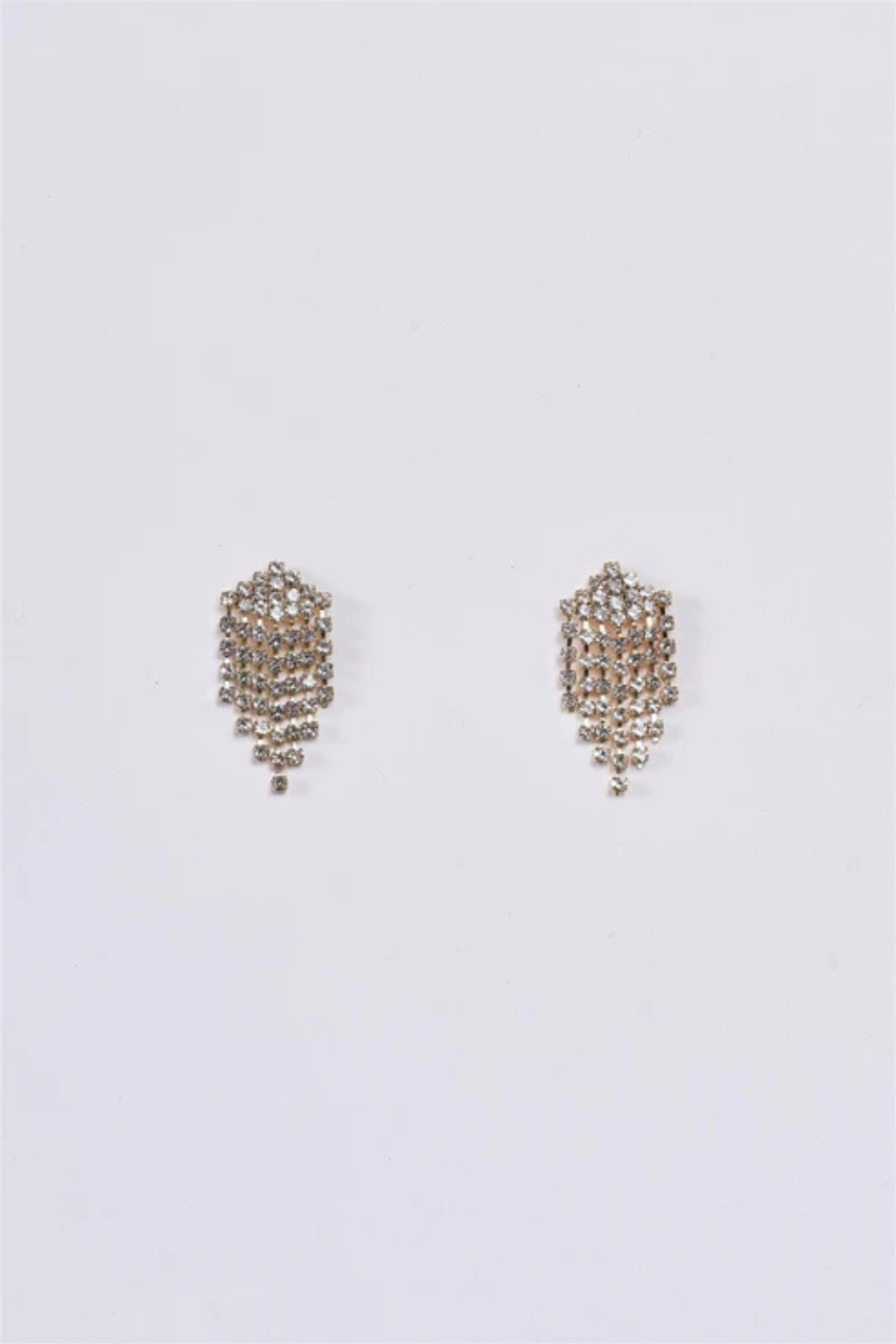 Golden Drape Earrings | Elegant Rhinestone Drop Earrings