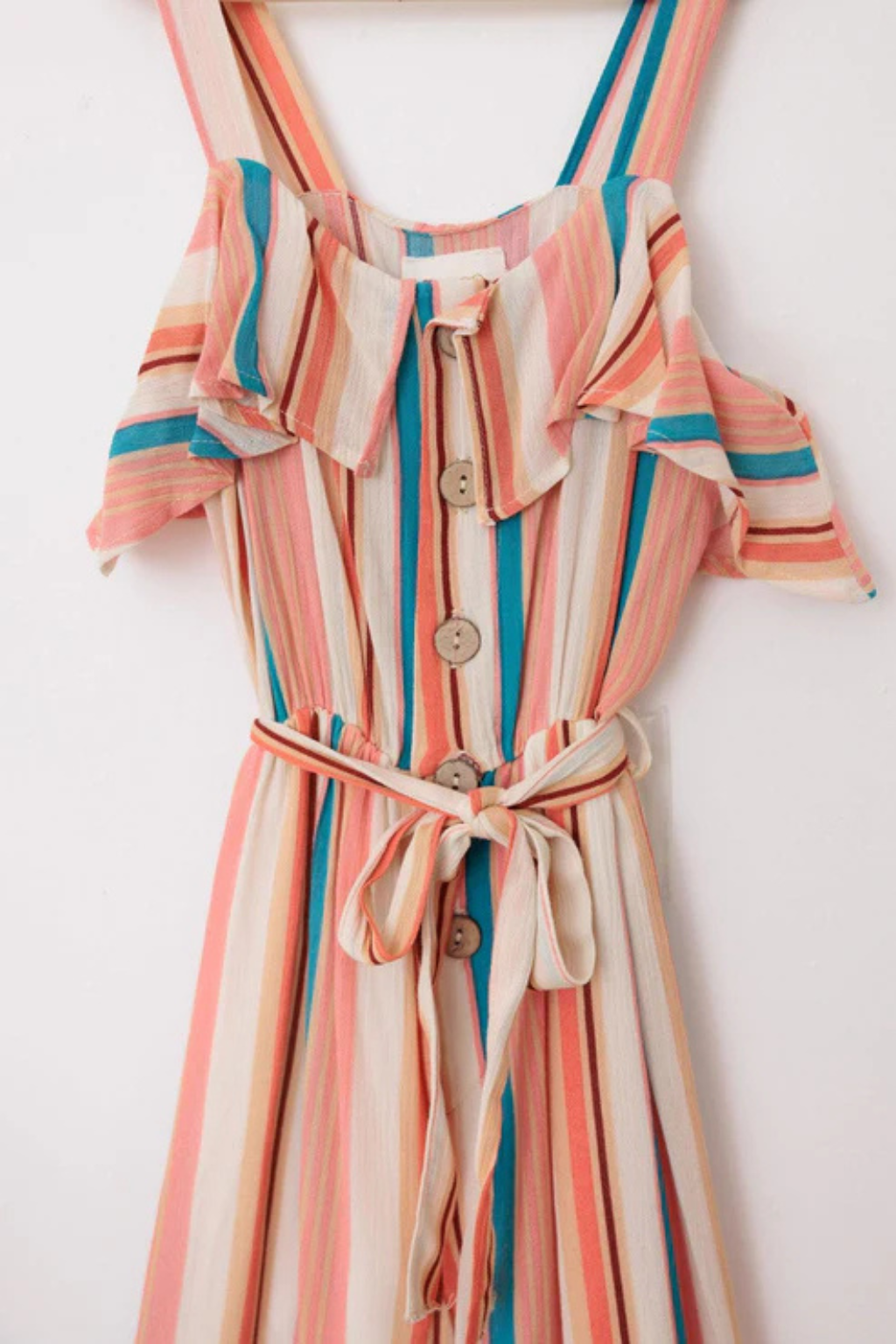 Boho Ruffle Jumpsuit for Girls | Striped & Stylish