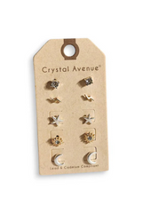 Celestial Mini Earring Set – Moon, Star & Lightning