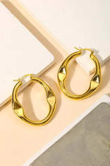 Elegant Cutout Latch Hoop Earrings | Circle Design