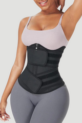 Double Belt Underbust Latex Waist Trainer for Tummy Control