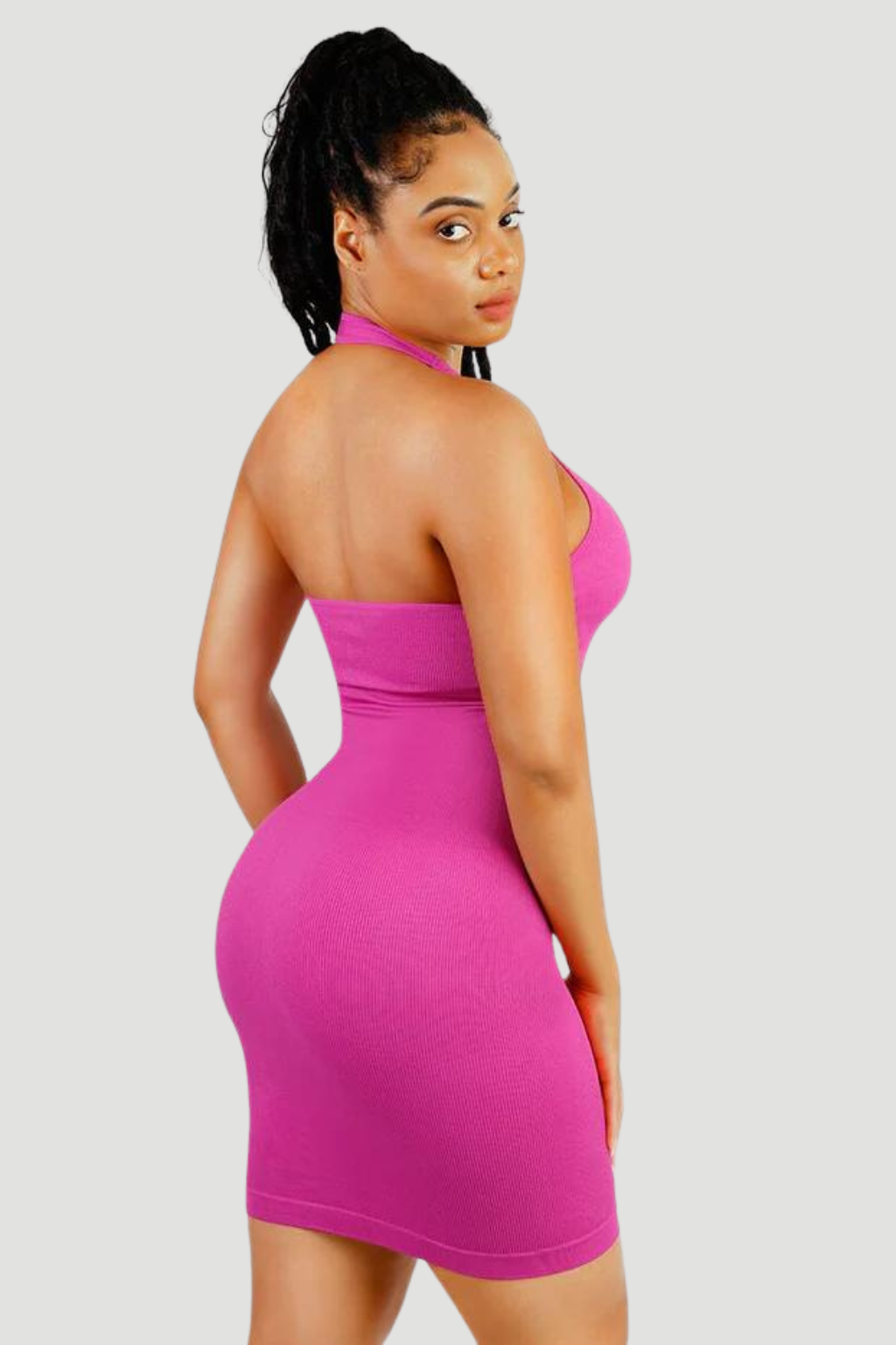 Seamless Halter Shapewear Dress | 360° Waist Control