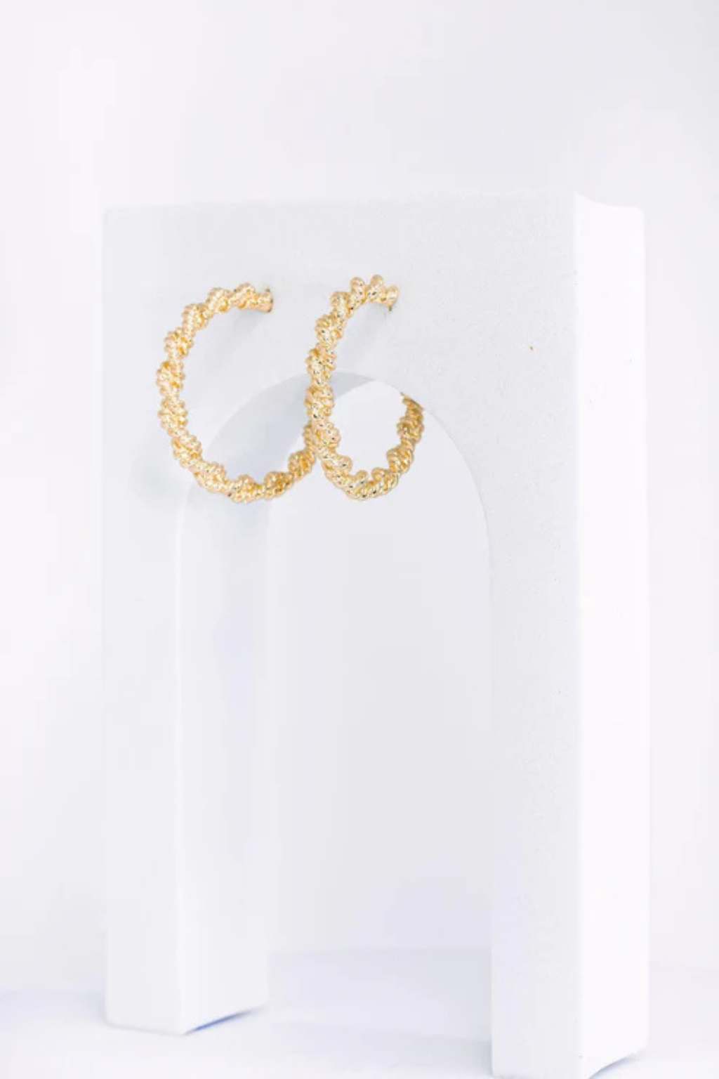 Mini Metallic Rope Hoop Earrings | Stylish Twist Hoops