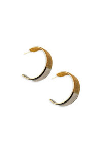 Glitter Gold Acrylic Hoop Earrings | Sparkling Modern Hoops