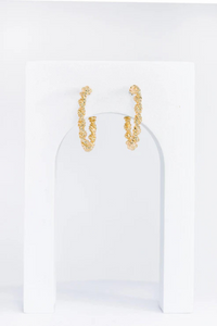 Mini Metallic Rope Hoop Earrings | Stylish Twist Hoops