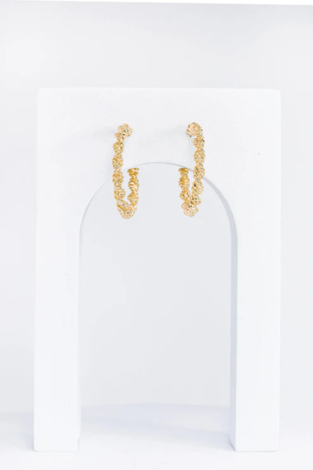 Mini Metallic Rope Hoop Earrings | Stylish Twist Hoops