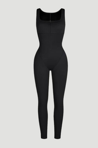 Zipper Sauna Sports Jumpsuit – Sweat-Boosting Design