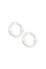 Elegant Cutout Latch Hoop Earrings | Circle Design