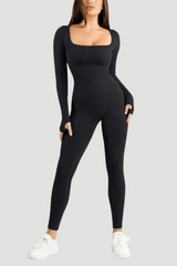 Seamless Long Sleeve Jumpsuit for Women | Body-Con Fit