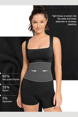 Seamless Square Neck Waist & Belly Shaping Jumpsuit - Savannahs Embrace