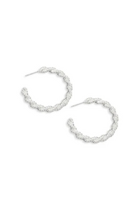 Mini Metallic Rope Hoop Earrings | Stylish Twist Hoops