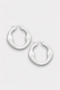 Elegant Cutout Latch Hoop Earrings | Circle Design