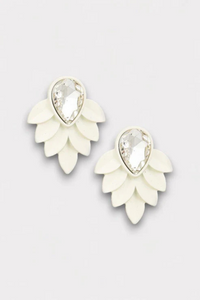 Retro Crystal Teardrop Leaf Earrings | Chic Party Jewelry