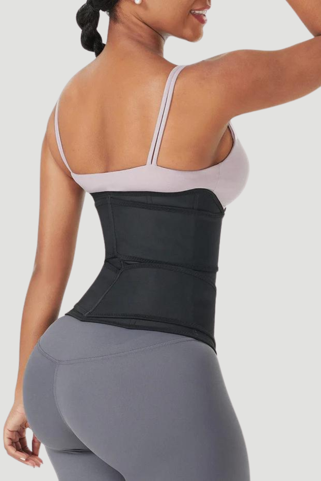 Double Belt Underbust Latex Waist Trainer for Tummy Control