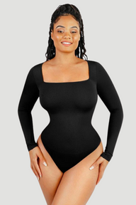 EcoSculpt Square Neck Bodysuit | Eco-Friendly Shapewear