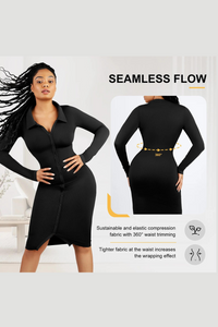 RetroFit Waist Shaping Shirt Dress – Seamless & Fashionable