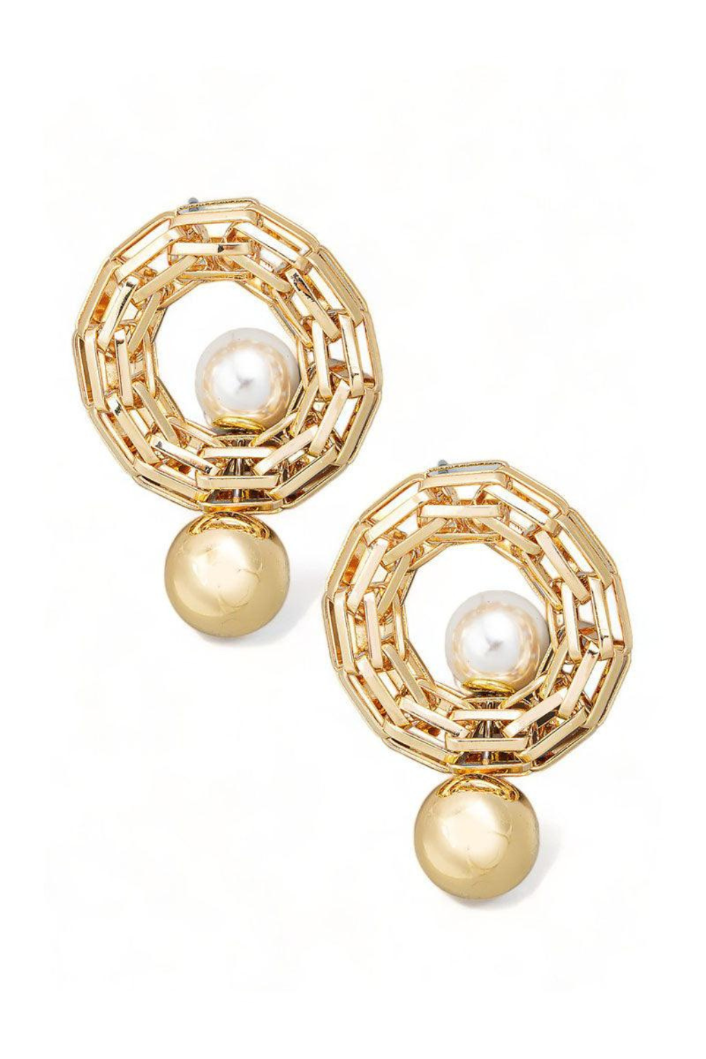 Pearl Drop Chain Earrings | Chic & Sophisticated Jewelry