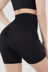 Mid-Thigh Length Sports Shaping Body Pants with Pocket Design on Both Sides