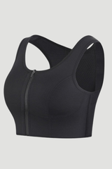 Zipper Sports Shockproof Bra Crop with Four Steel Boning – Ultimate Support, Comfort & Performance