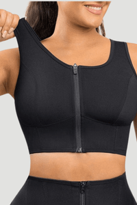 Zipper Sports Shockproof Bra Crop with Four Steel Boning – Ultimate Support, Comfort & Performance