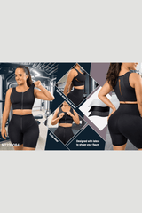 Zipper Sports Shockproof Bra Crop with Four Steel Boning – Ultimate Support, Comfort & Performance