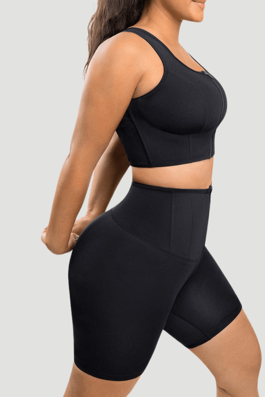 Zipper Sports Shockproof Bra Crop with Four Steel Boning – Ultimate Support, Comfort & Performance