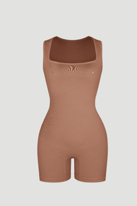 Seamless Square Neck Waist & Belly Shaping Jumpsuit