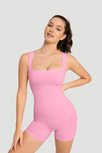 Seamless Square Neck Waist & Belly Shaping Jumpsuit