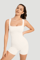 Seamless Square Neck Waist & Belly Shaping Jumpsuit