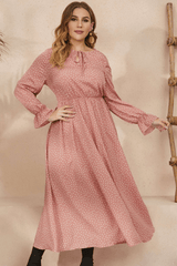 Plus Size Polka Elegance Maxi Women's Dress